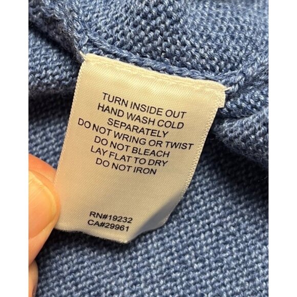 NWT-Alfred Dunner Womens 3/4 Sleeve Colorblock  blue Sweater 3X Cotton Blend - Picture 6 of 11